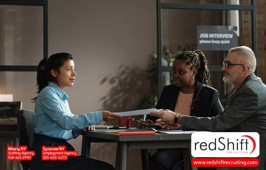 ask thoughtful questions, firm handshake, talk about transferable skills