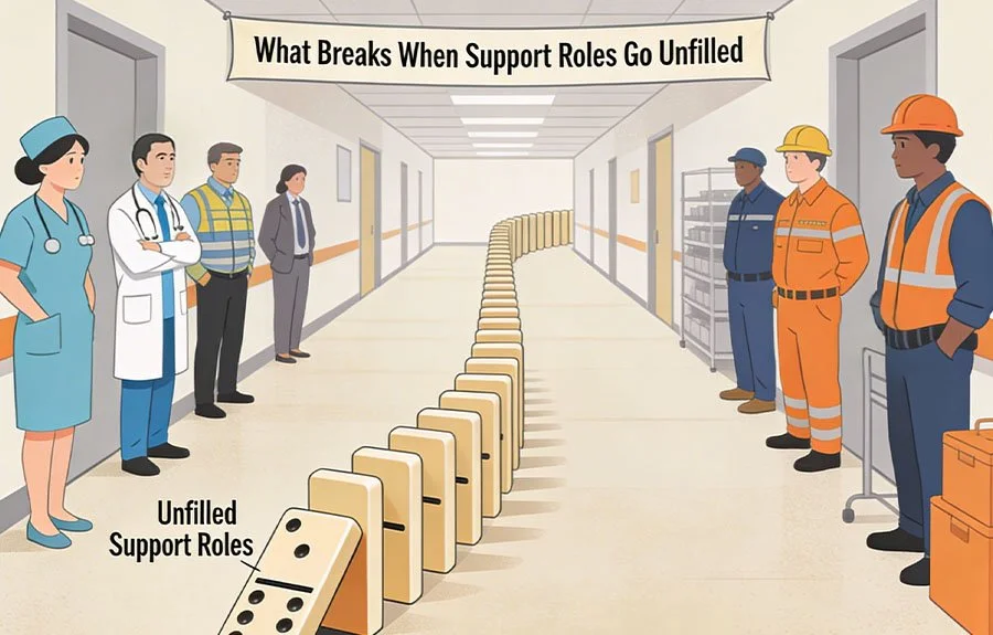 What Breaks When Support Roles Go Unfilled