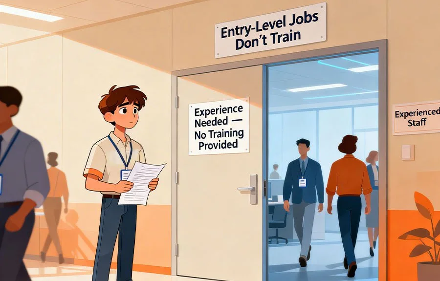 When Entry-Level Jobs Don’t Train Workers Anymore