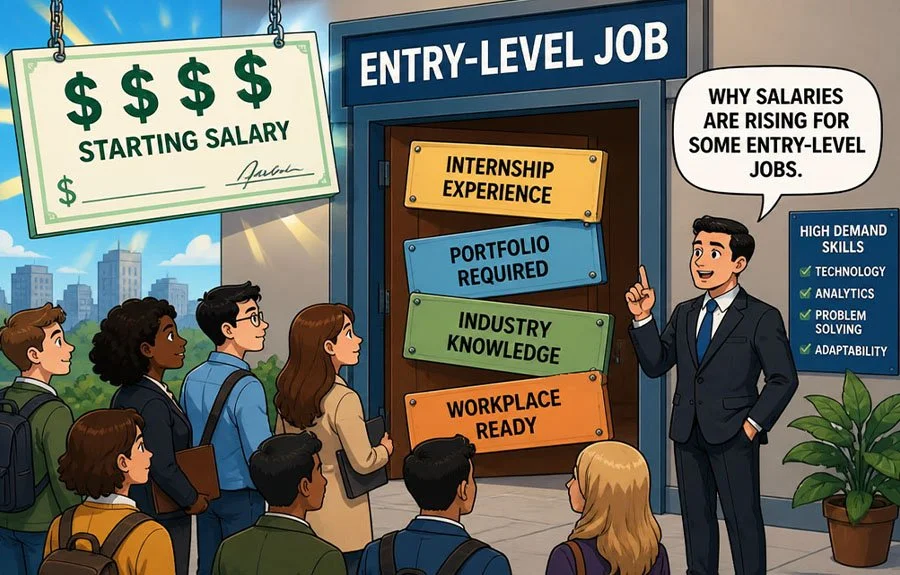 Why Salaries Are Rising for Some Entry-Level Jobs: Higher Pay, Higher Bar