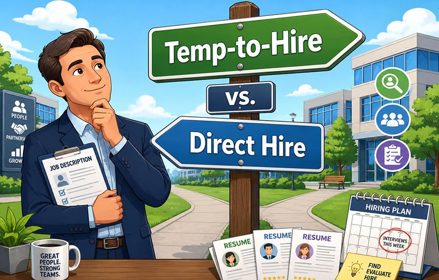 Temp-to-Hire vs. Direct Hire: Finding the Right Fit for Your Role