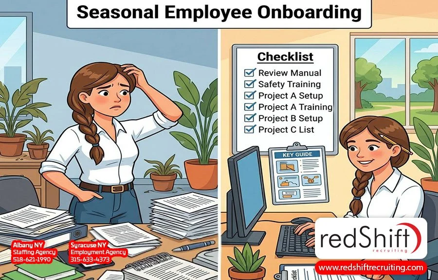 seasonal employee onboarding process new hires main difference in successful busy season