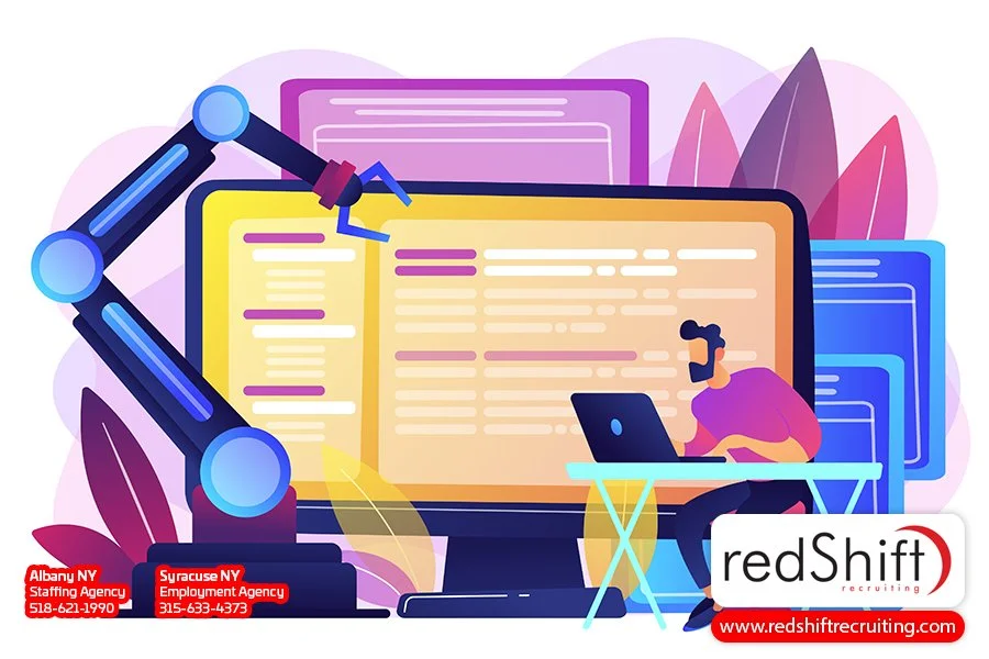 Open automation architecture concept vector illustration.