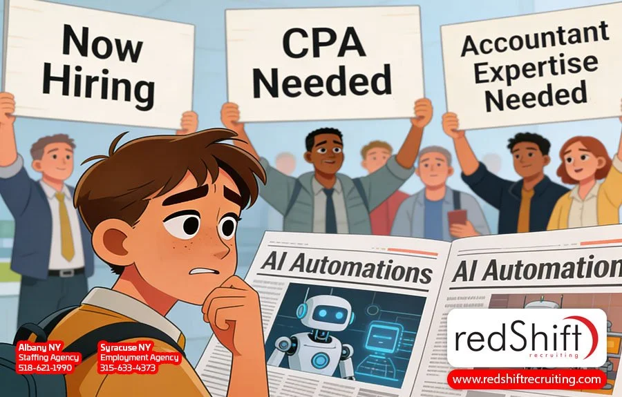 AI does routine accounting tasks, skilled talent needed for strategic accounting roles, institutional knowledge