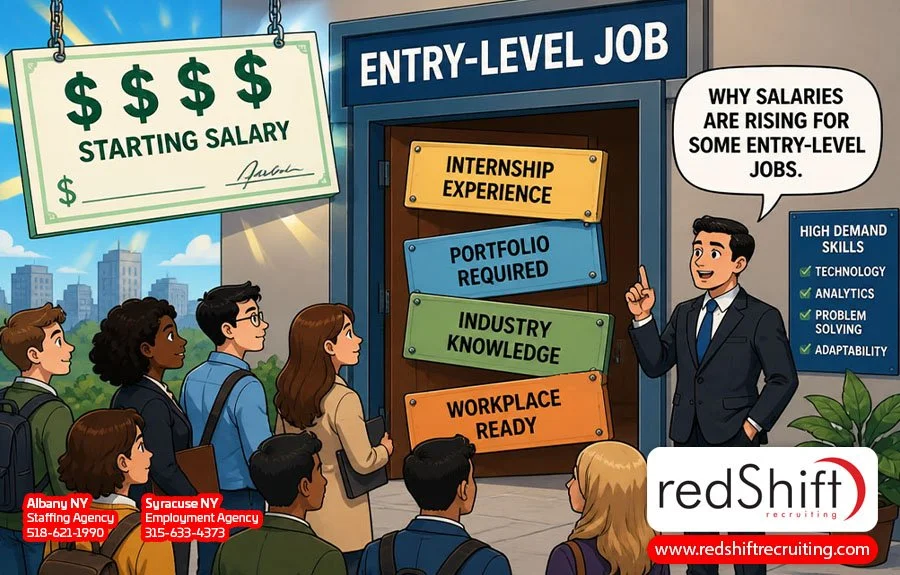 why salaries are rising for some entry-level jobs, higher minimum wage increases average starting salary