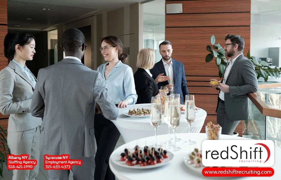 build relationships with professional connections, introduce conversation, give business cards