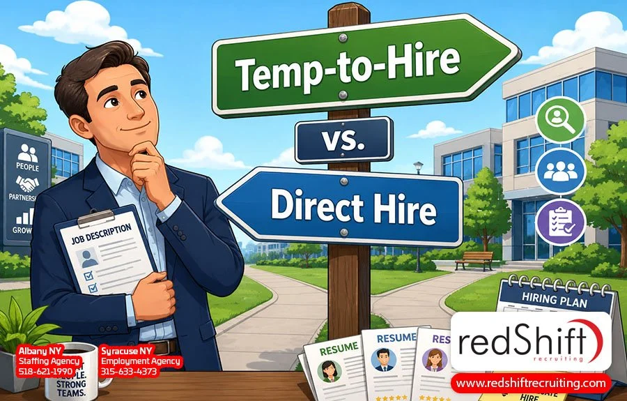 temp-to-hire vs direct hire permanent position hiring process choice depends on business needs