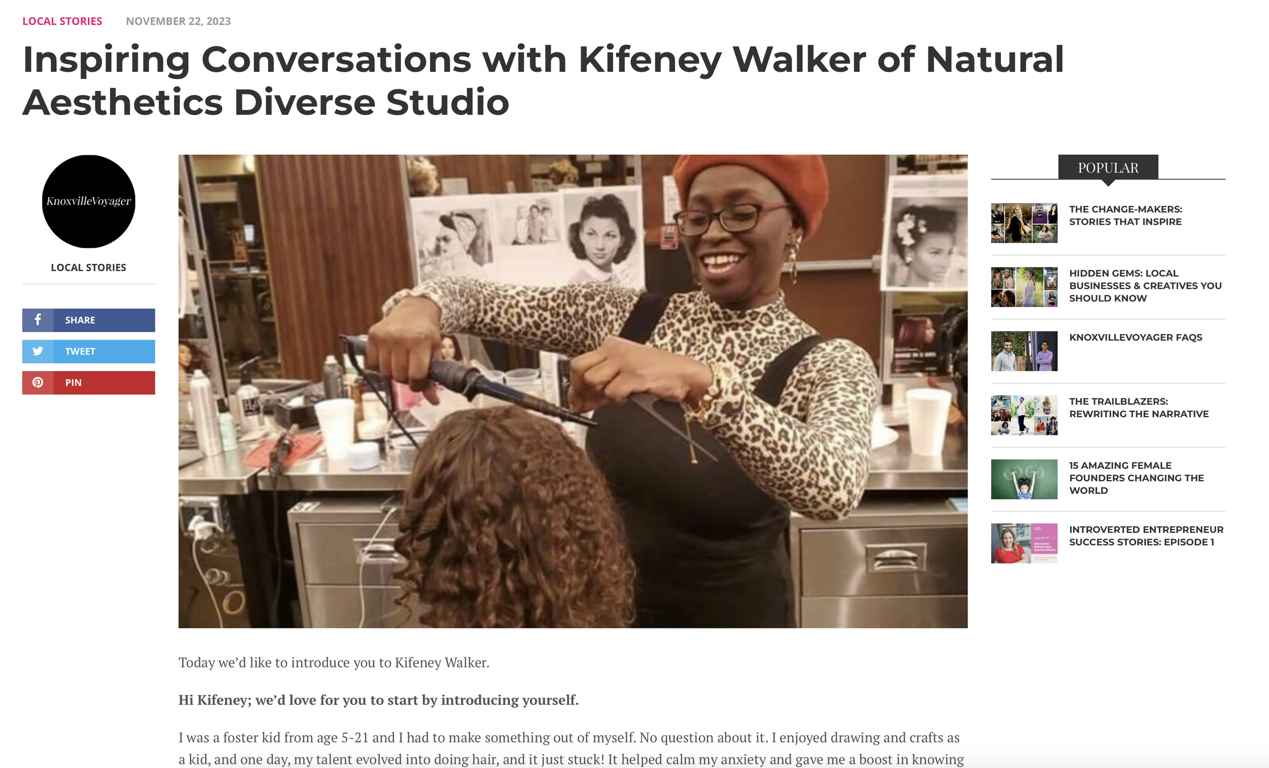 Knoxville Voyager Interview with Kifeney Walker