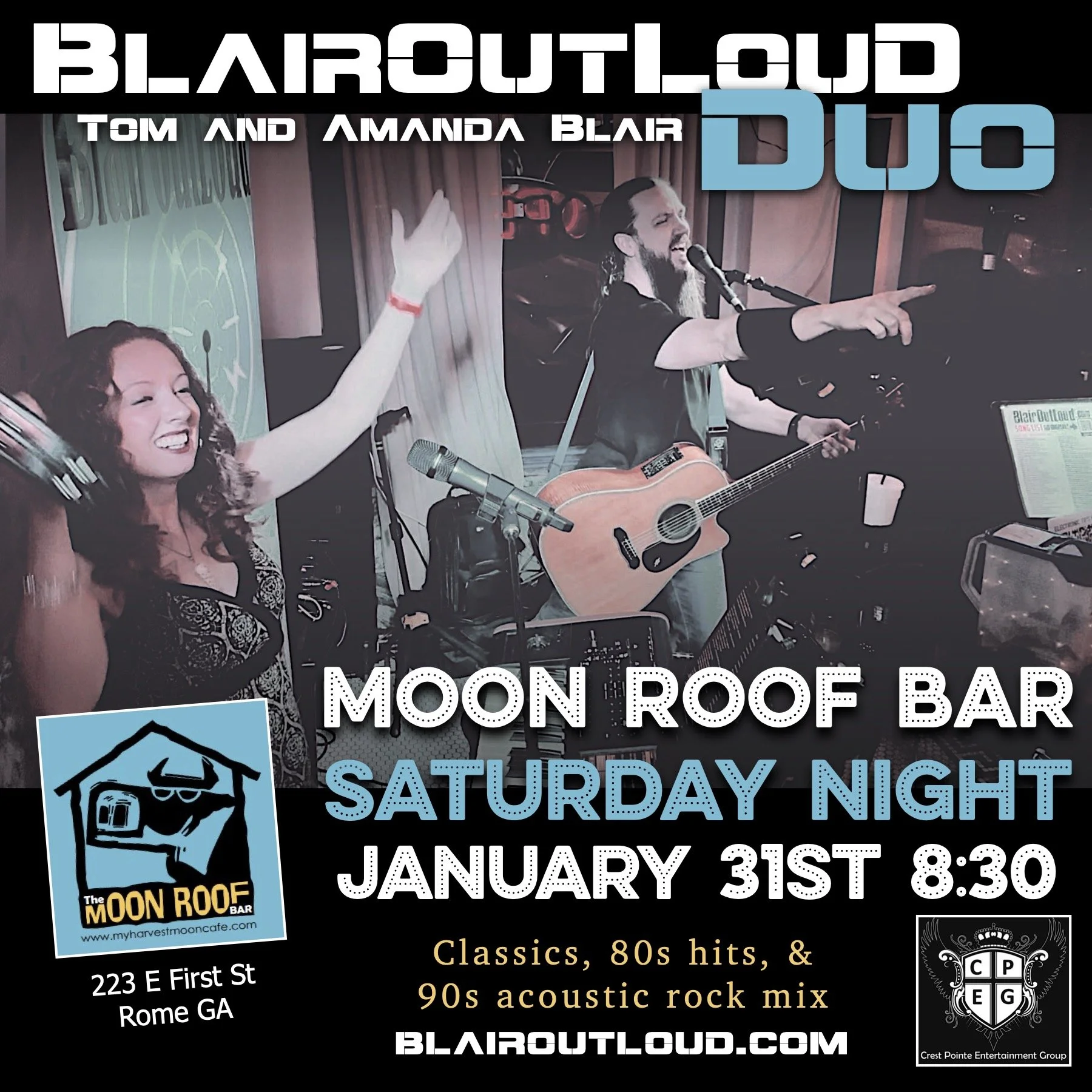 BlairOutLoud DUO at Moon Roof Bar