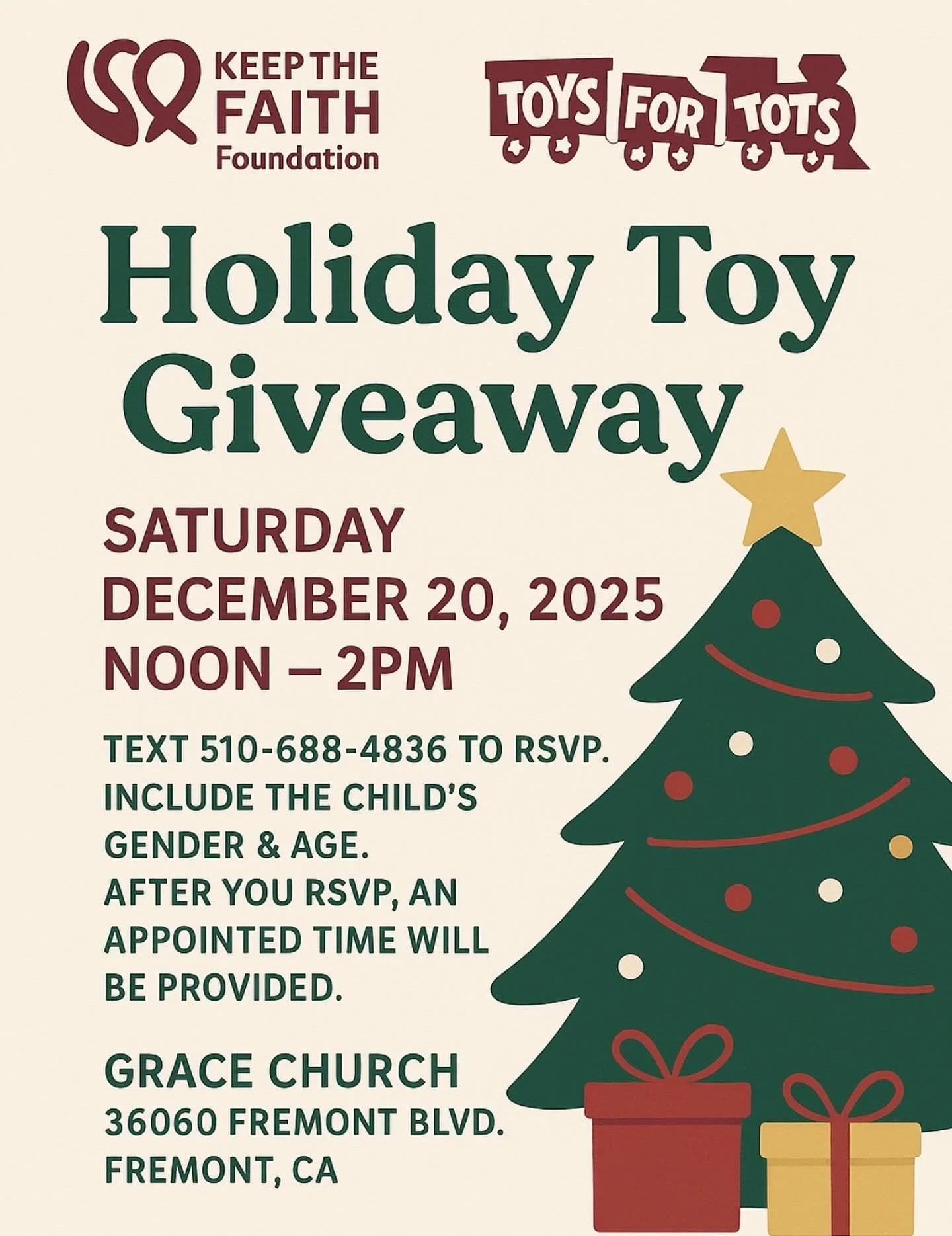 If you know any families in need, please share as we are closing up Santa&rsquo;s list soon. All must RSVP to receive any gifts. 
Tis the Season! 🌲🎁🙏🏽🌲🎁🙏🏽

#heisthereasonfortheseason✝️ 
#MerryChristmas
#keepthefaith 
#werisebyliftingothers