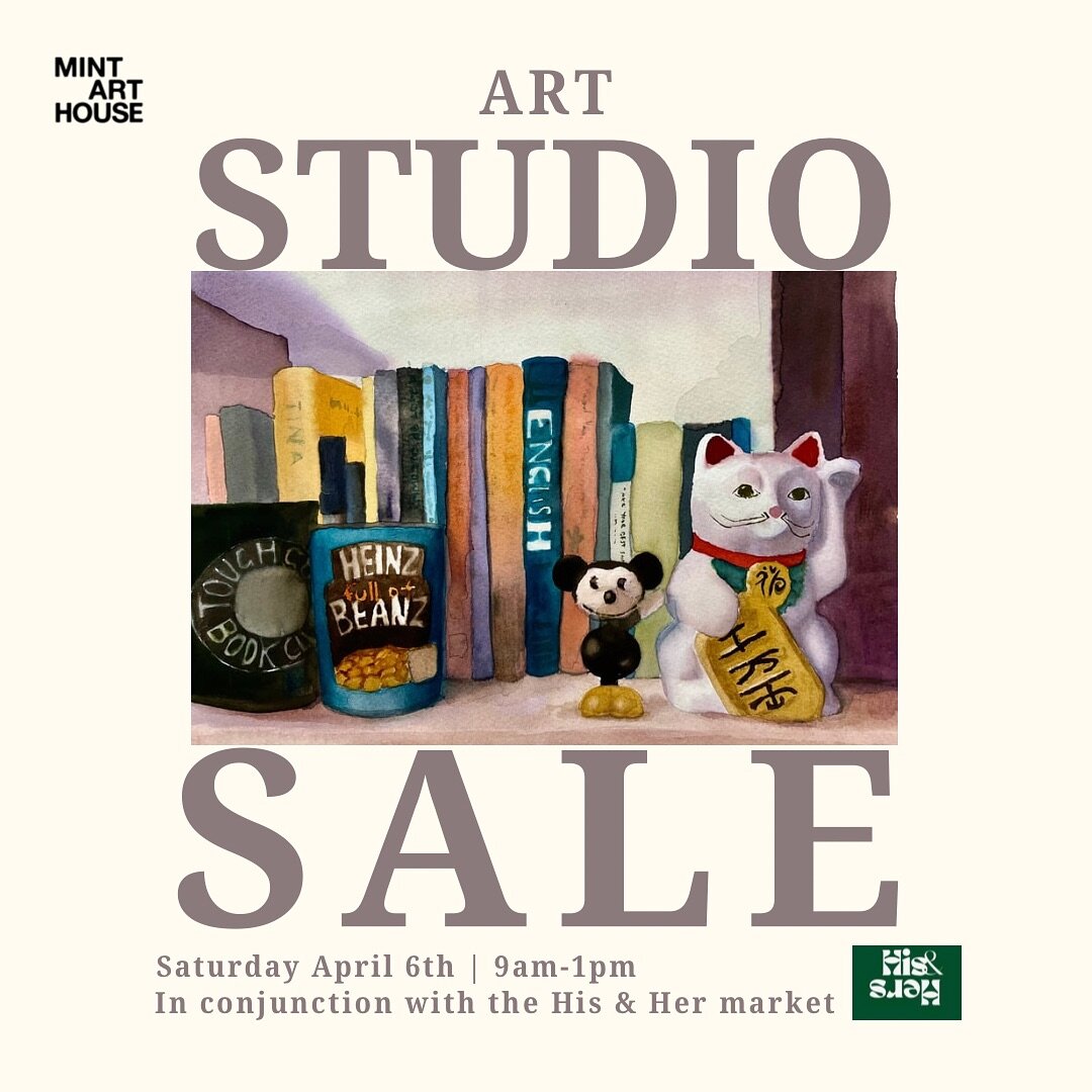 Next Saturday I&rsquo;ll be having a studio sale at @mintarthouse where I&rsquo;ll be clearing out old paintings, watercolours, drawings, prints and ceramics because it&rsquo;s time to start fresh 🍃🍃 
The studio sale will be in conjunction with the