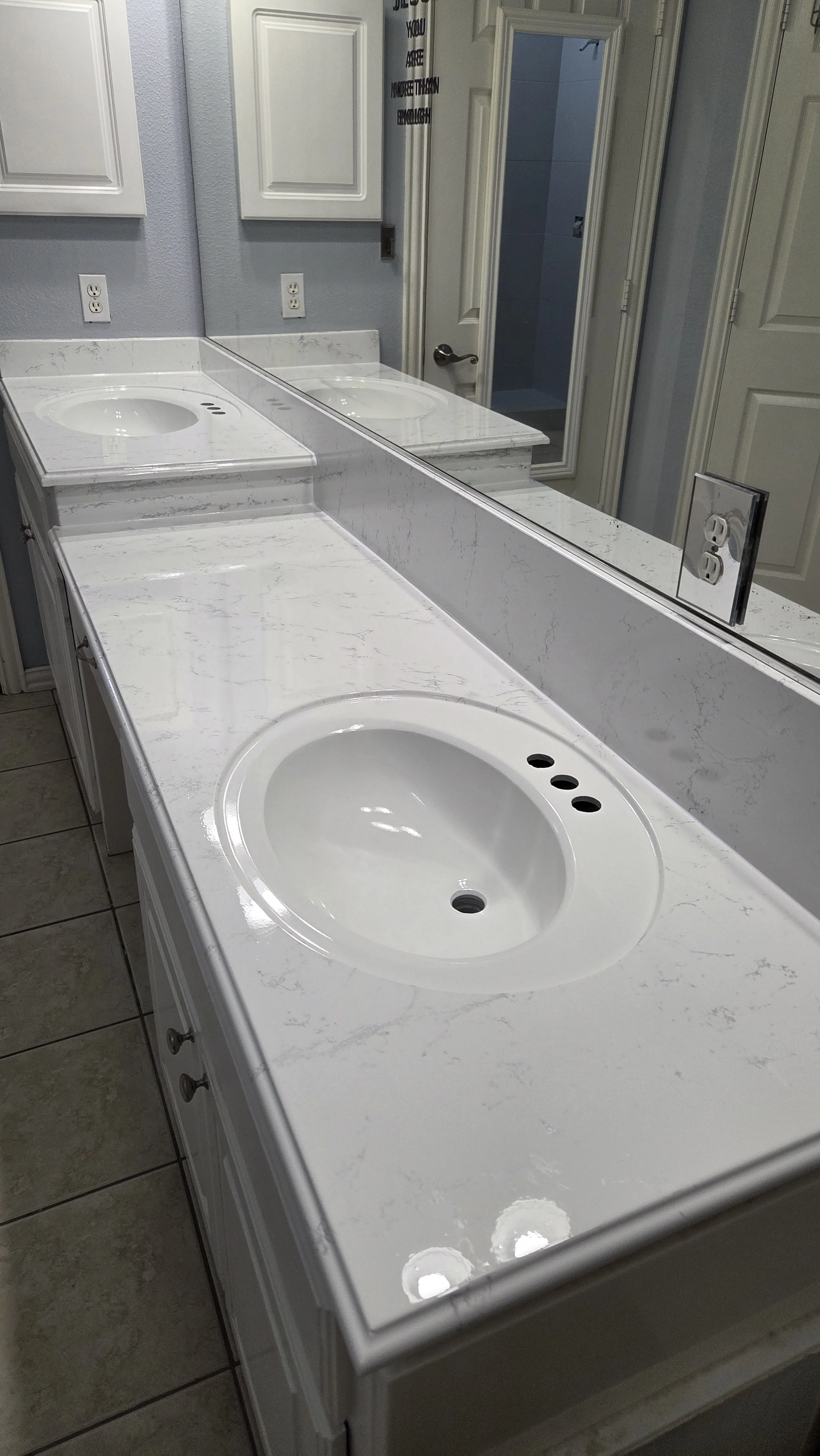 Bathroom vanity resurfacing