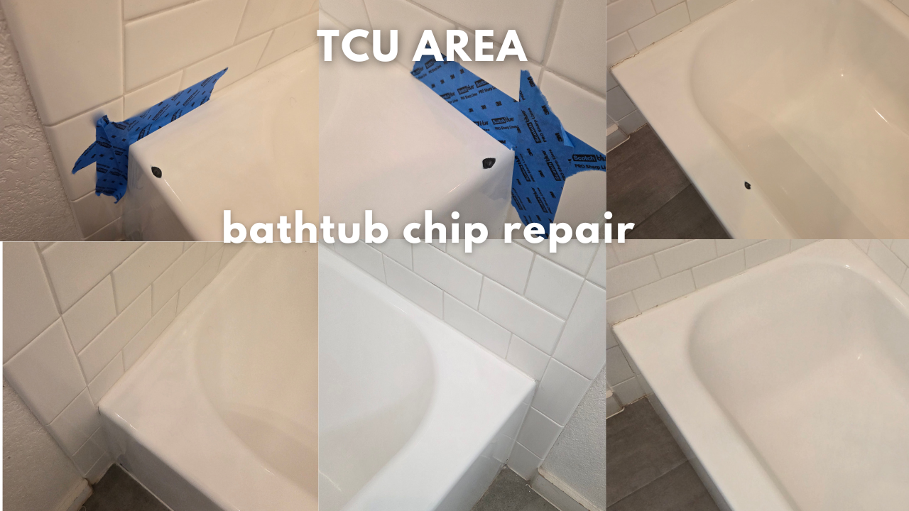 Chip repair on porcelain bathtub in Fort Worth, TX 