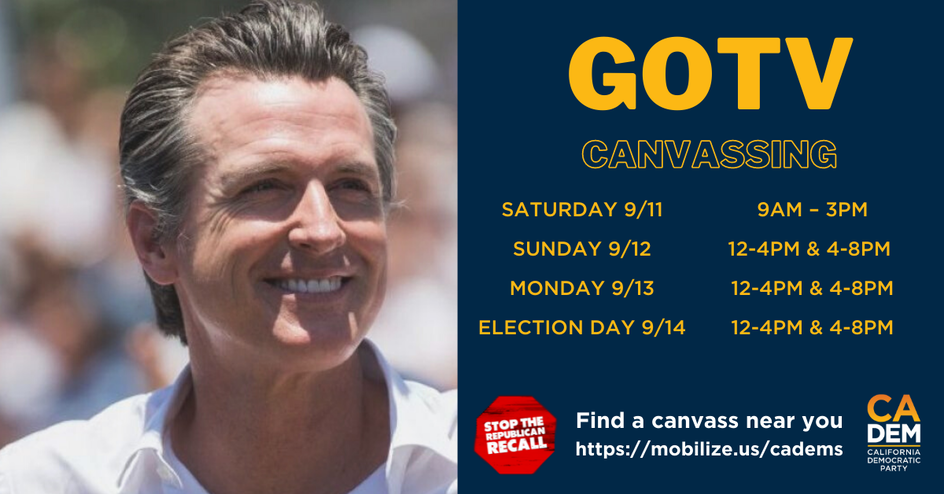 GOTV Canvass to Stop the Republican Recall