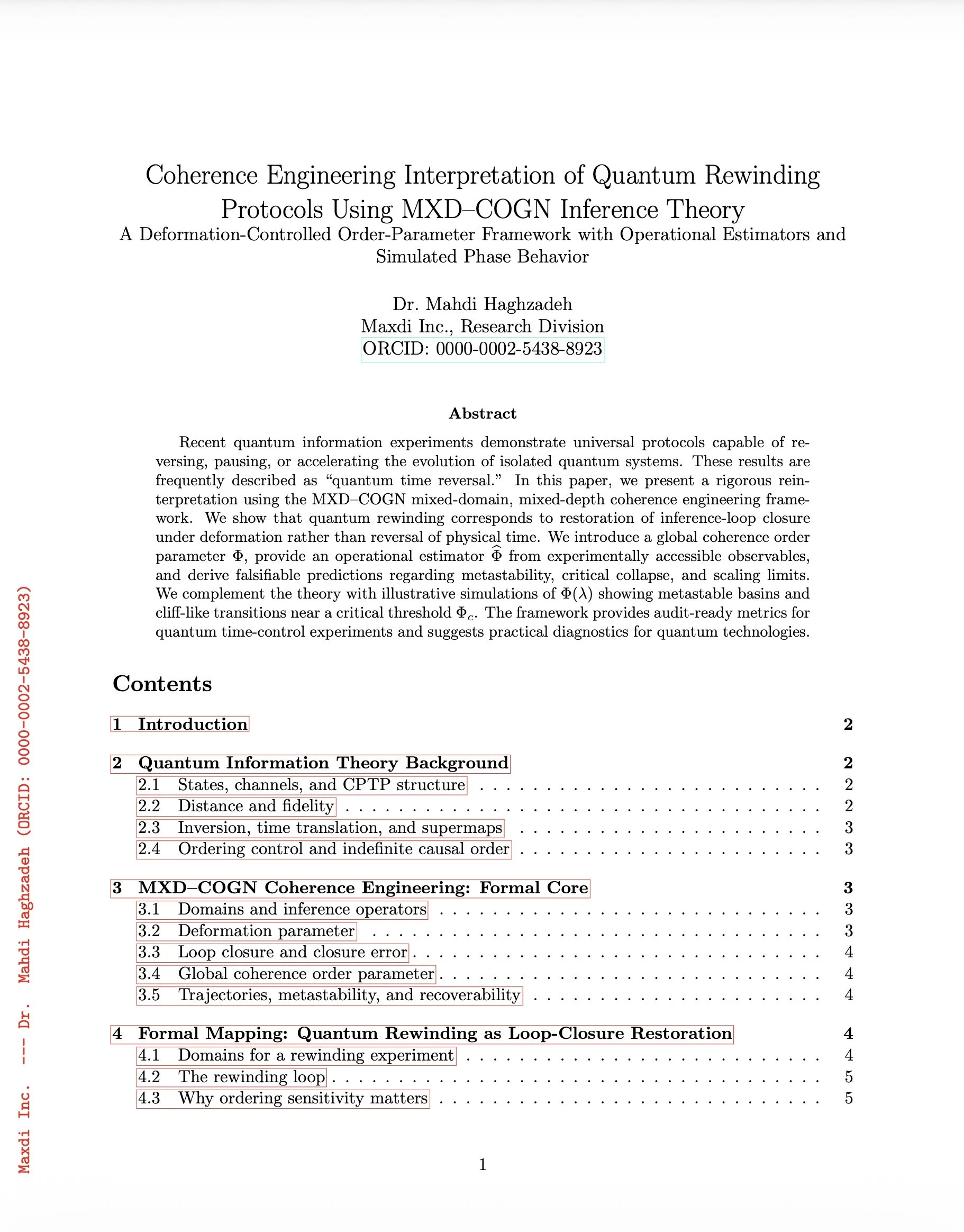 Coherence Engineering Interpretation of Quantum Rewinding