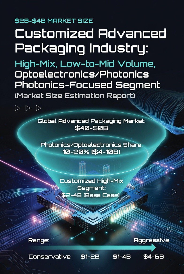 Customized Advanced Packaging Industry High-Mix, Low-to-Mid Volume, Optoelectronics/Photonics
