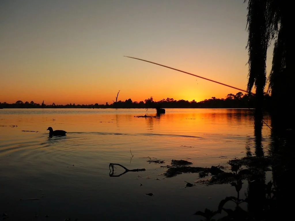 Chasing sunsets and reeling in peace 🎣🌅