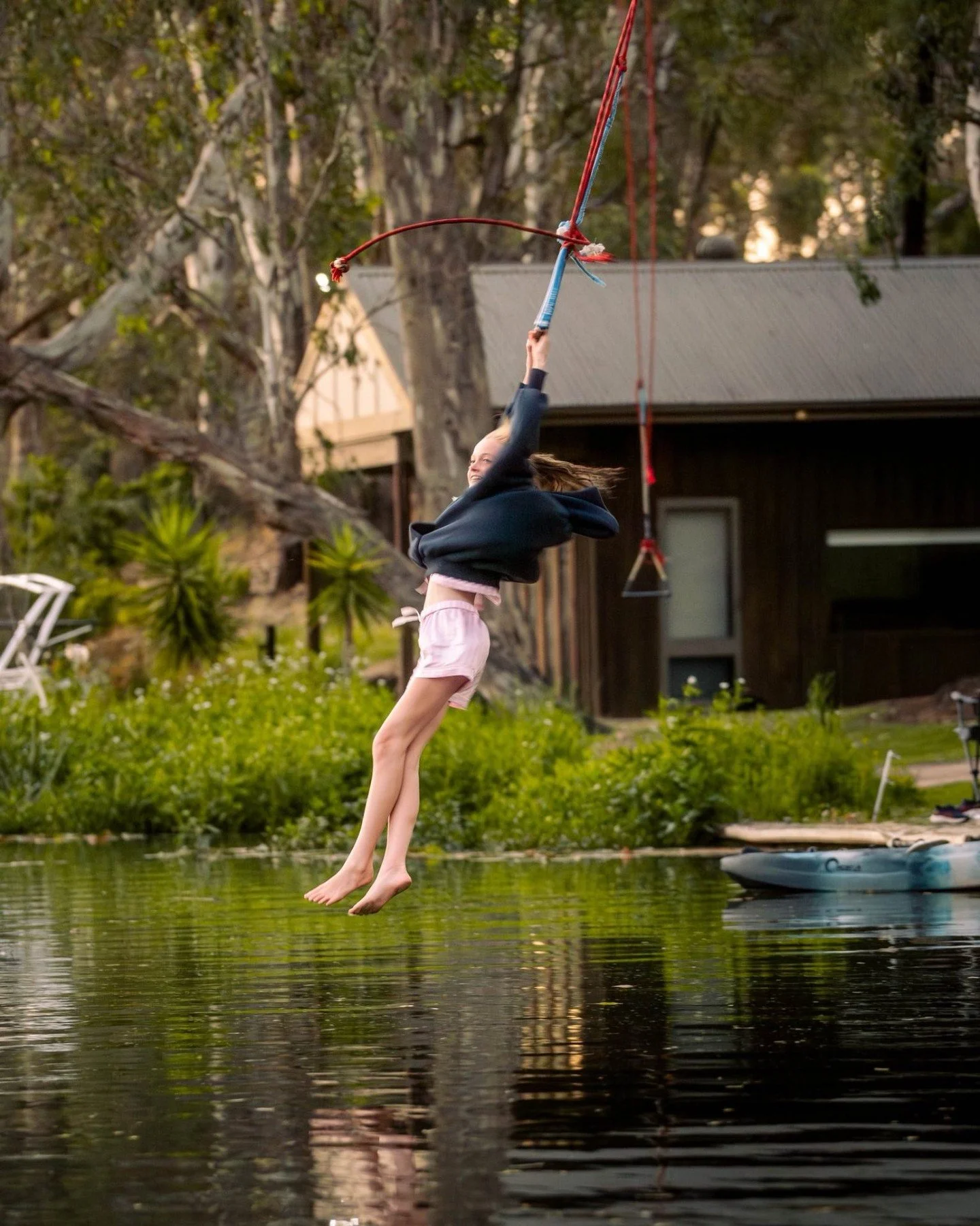 Nothing but core memories at @hideandseekretreat - bare feet, a rope swing, and entertainment for hours.