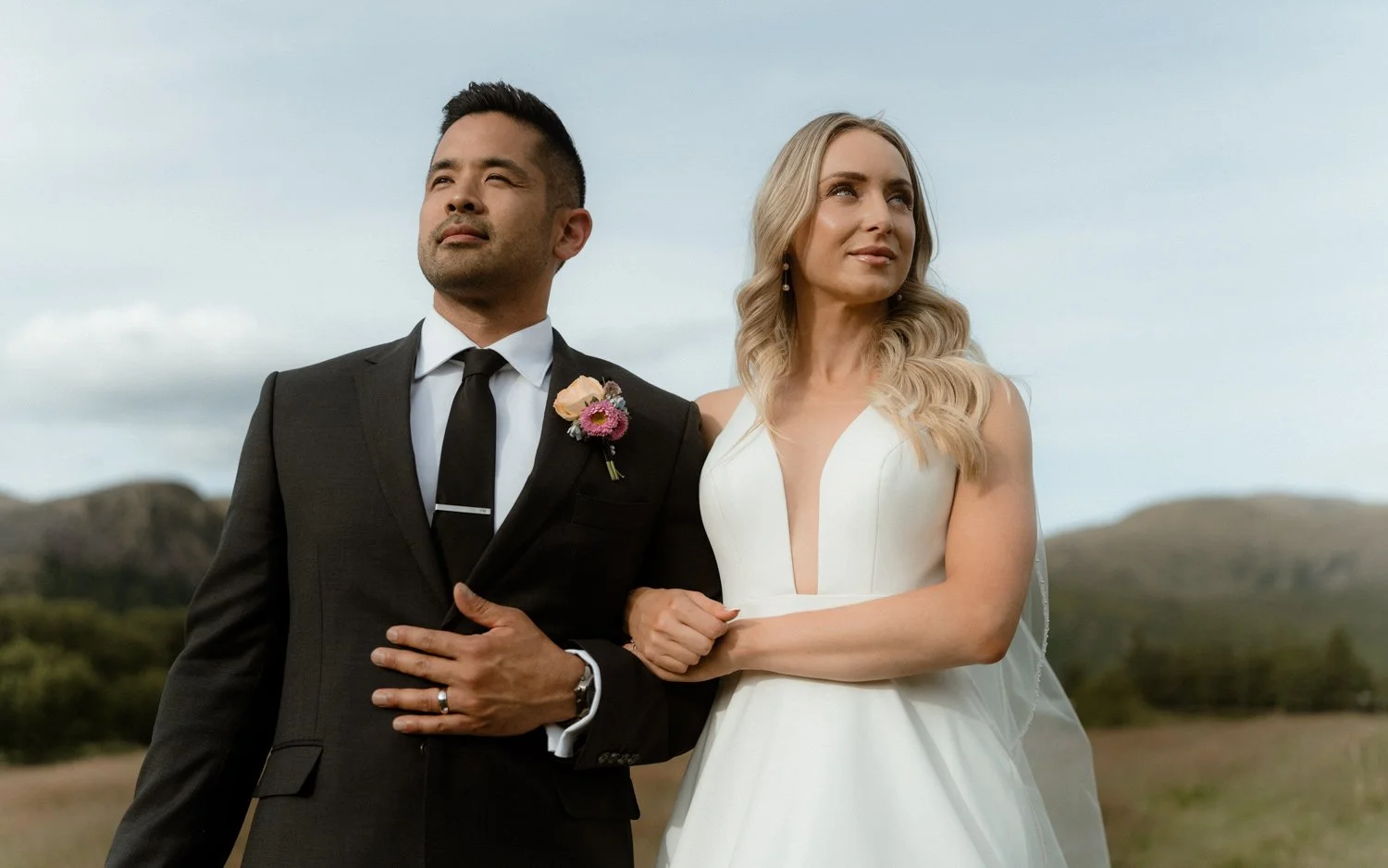 Best queenston wedding photographer takes photo of bride and groom at millbrook resort in summer