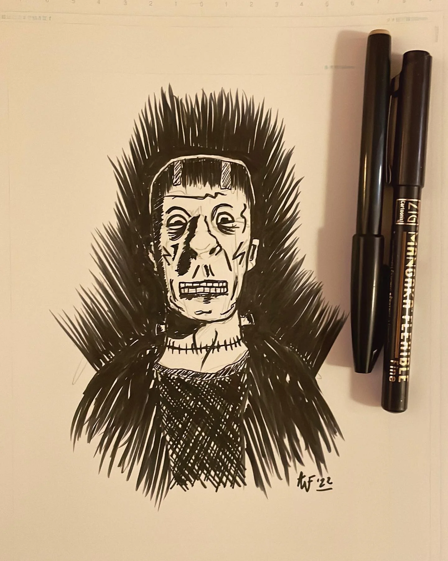 #inktober 2022, day 29
.
.
feat: @andytfish pencils, inks by yours truly 🤖