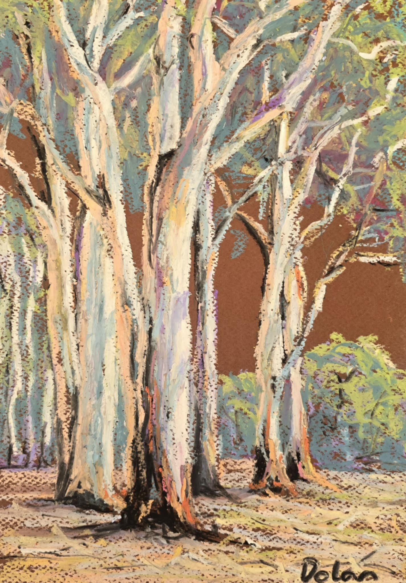 Sketch for 'Gums on the Cedars' $200 AUD unframed