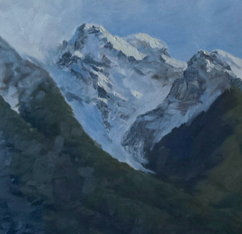 Alpine Storm, 12x12 inches, $2000 AUD