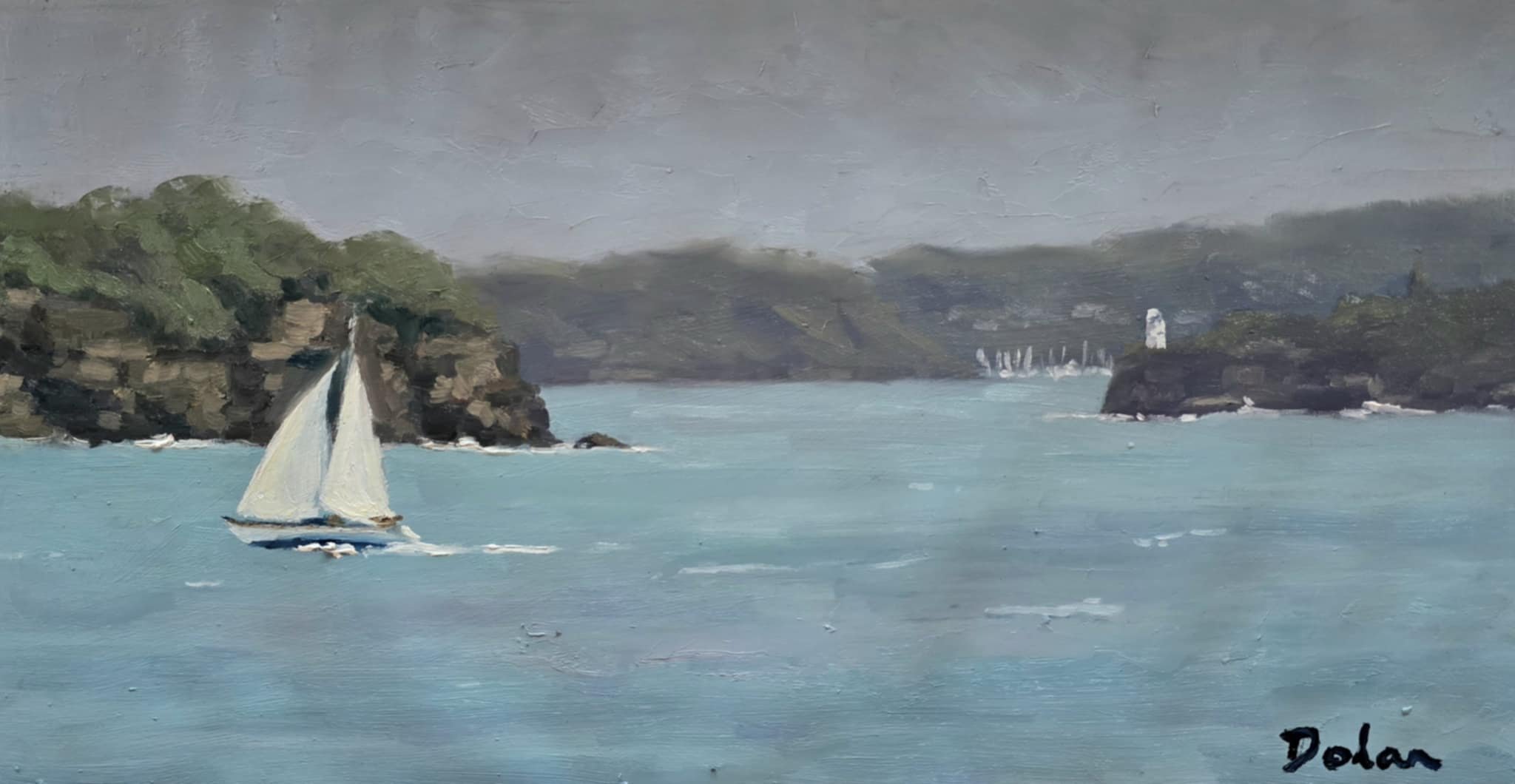 'View from South Head' en plein air 10"x14" $500 AUD unframed