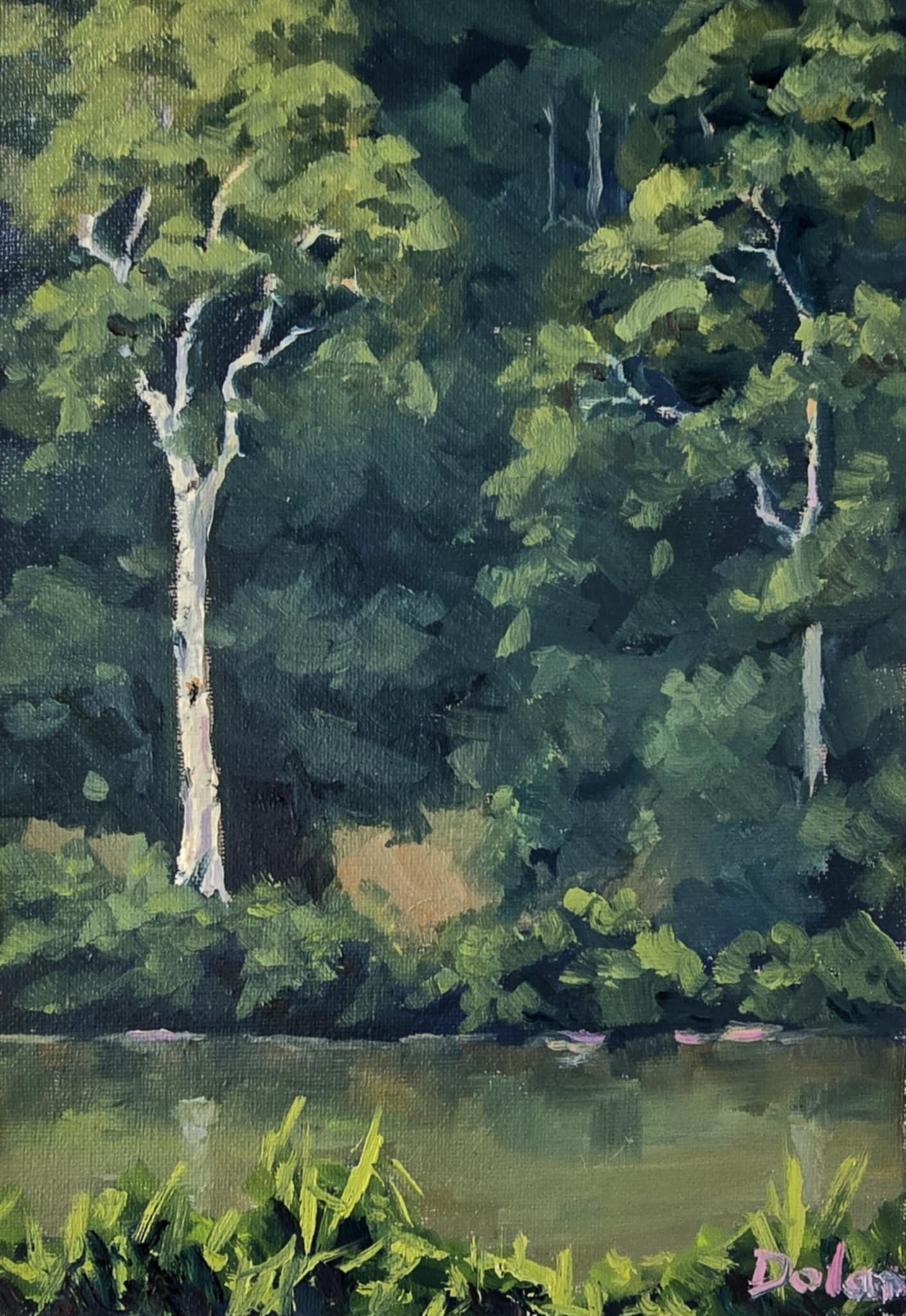 'Fig Tree Pocket' en plein air 10"x14" $500 AUD unframed