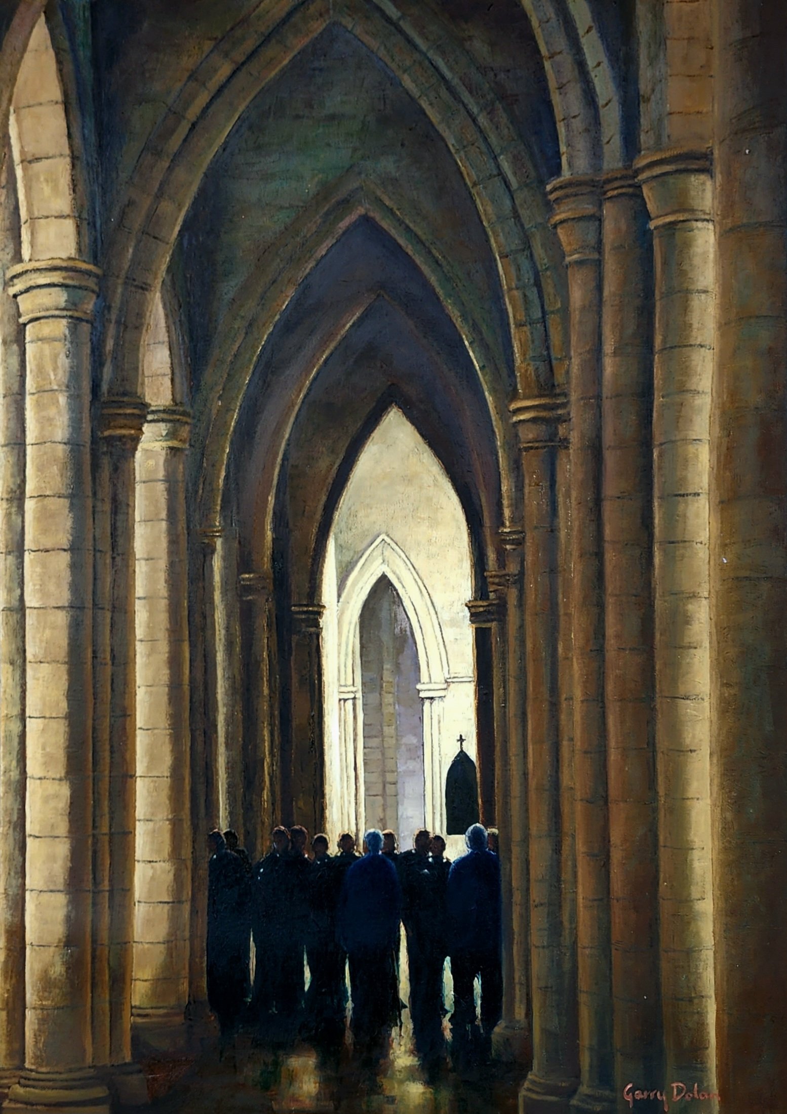 'Then and Now', painted from a photo I took at the 2022 Battle of Long Tan commemoration service. Something that really touches me the strong and lasting friendship that these Veterans still share more than 50 years after the event that bonded them.