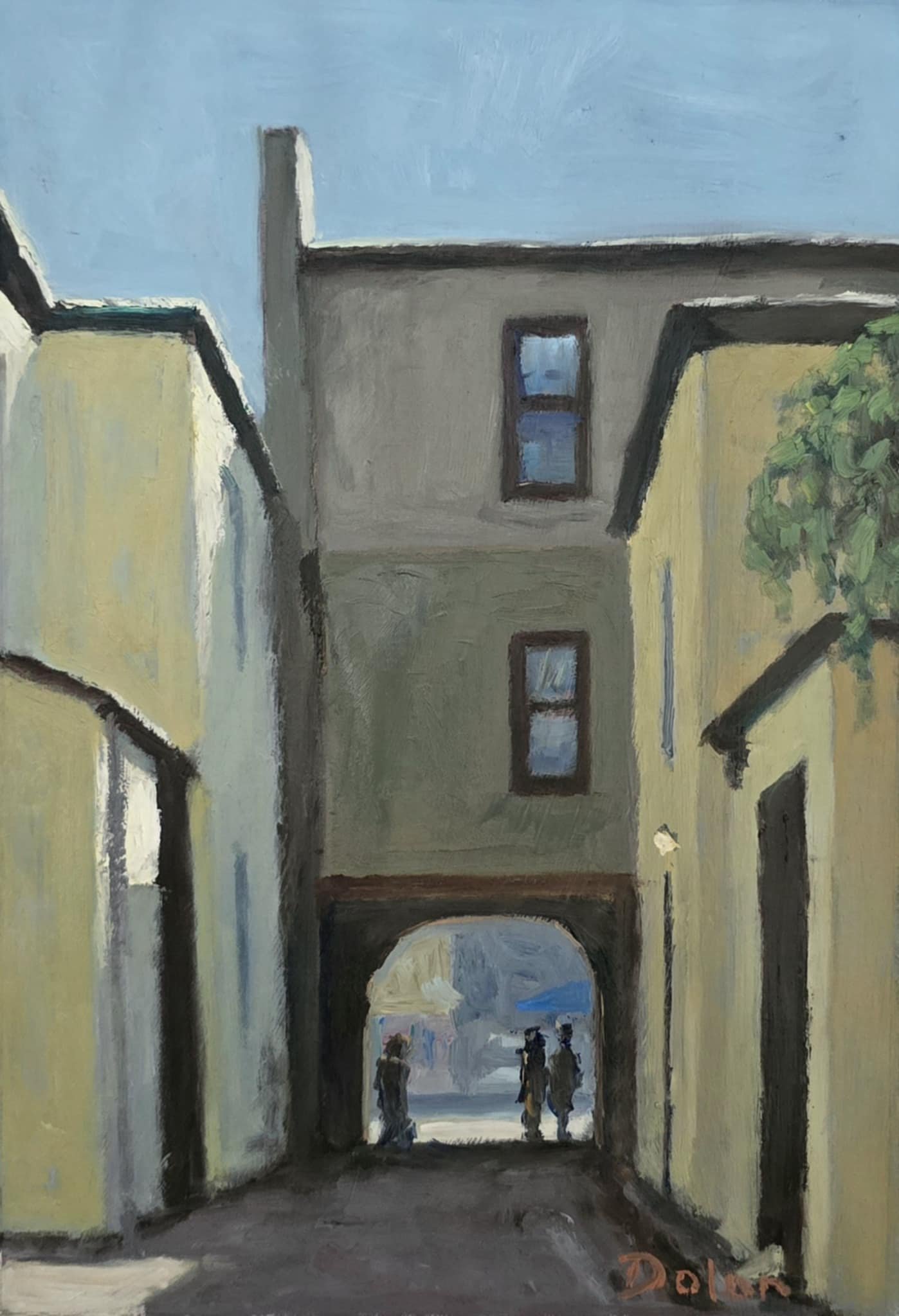 'The coffee hole in the wall' en plein air 10"x14" $500 AUD unframed