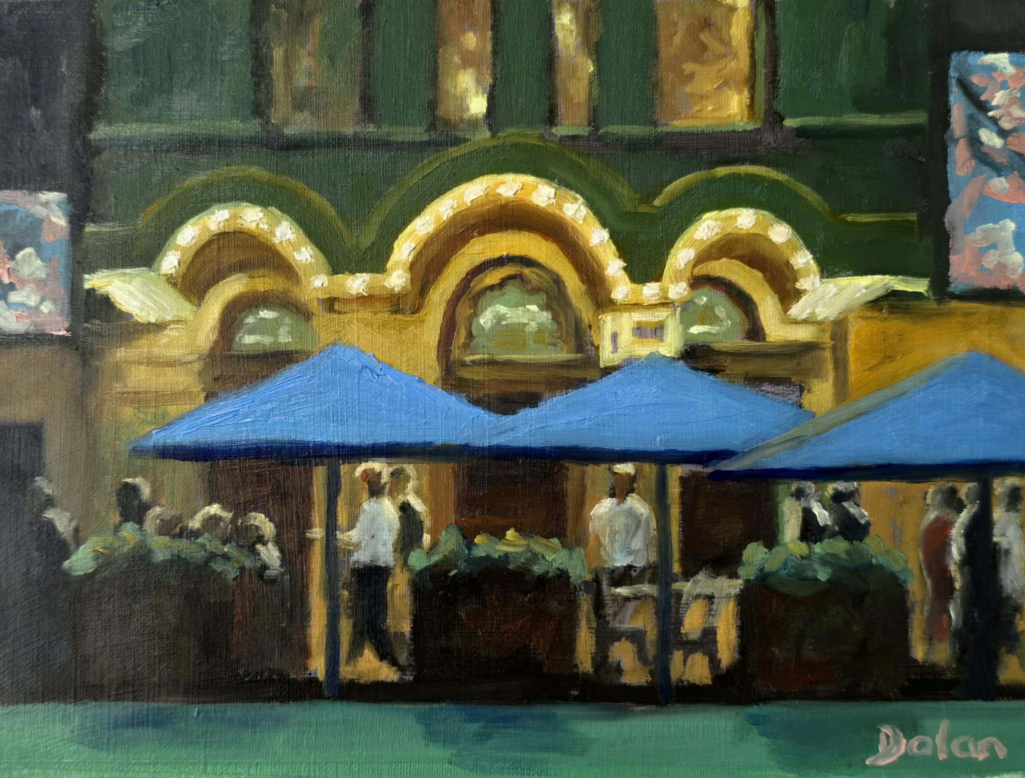 'The Angel Hotel', en plein air 10"x14" $500 AUD unframed