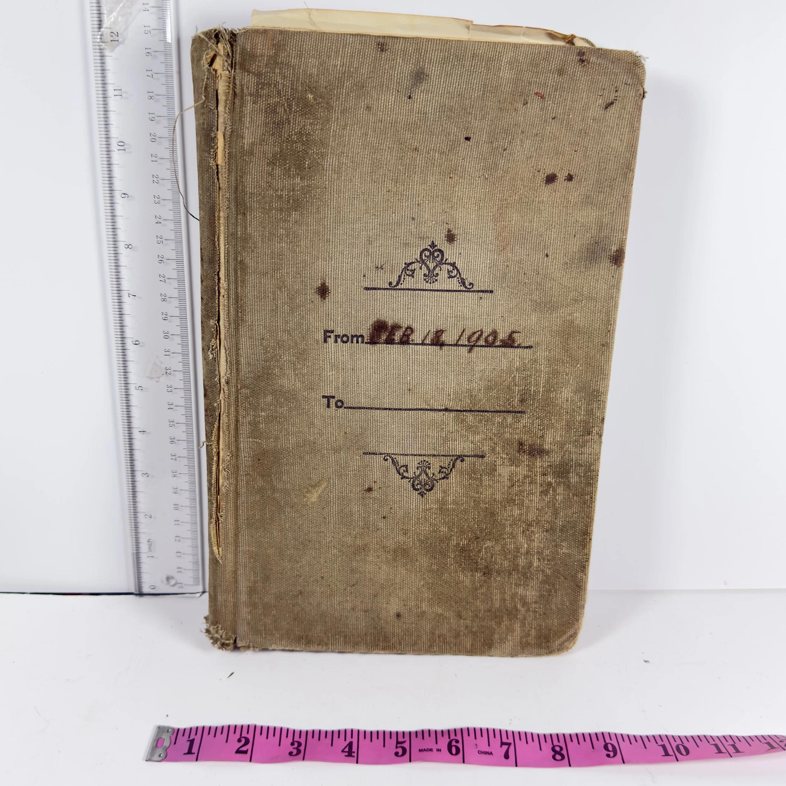 ANTIQUE LEDGER BOOK FROM 1905