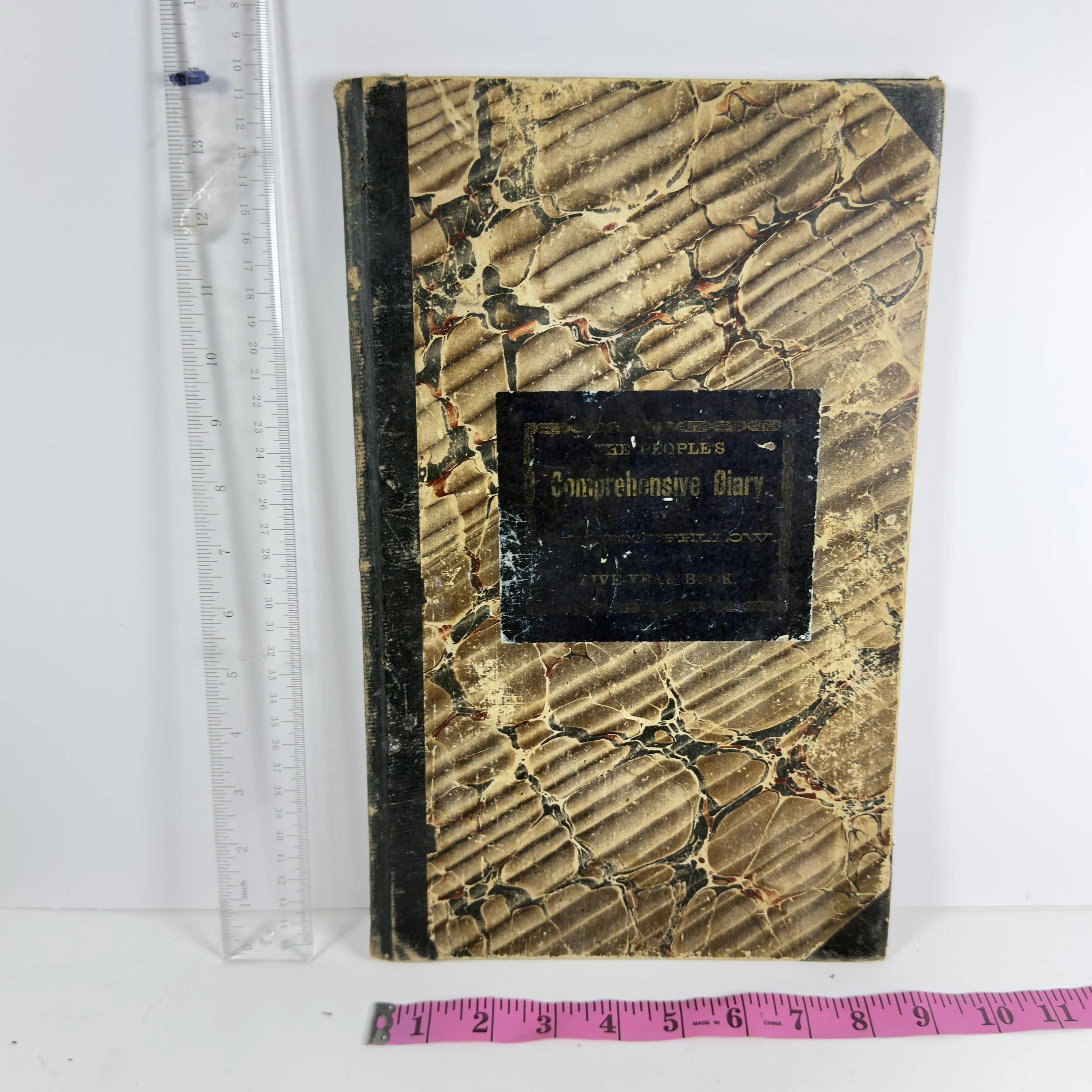 ANTIQUE LEDGER BOOK FROM 1887