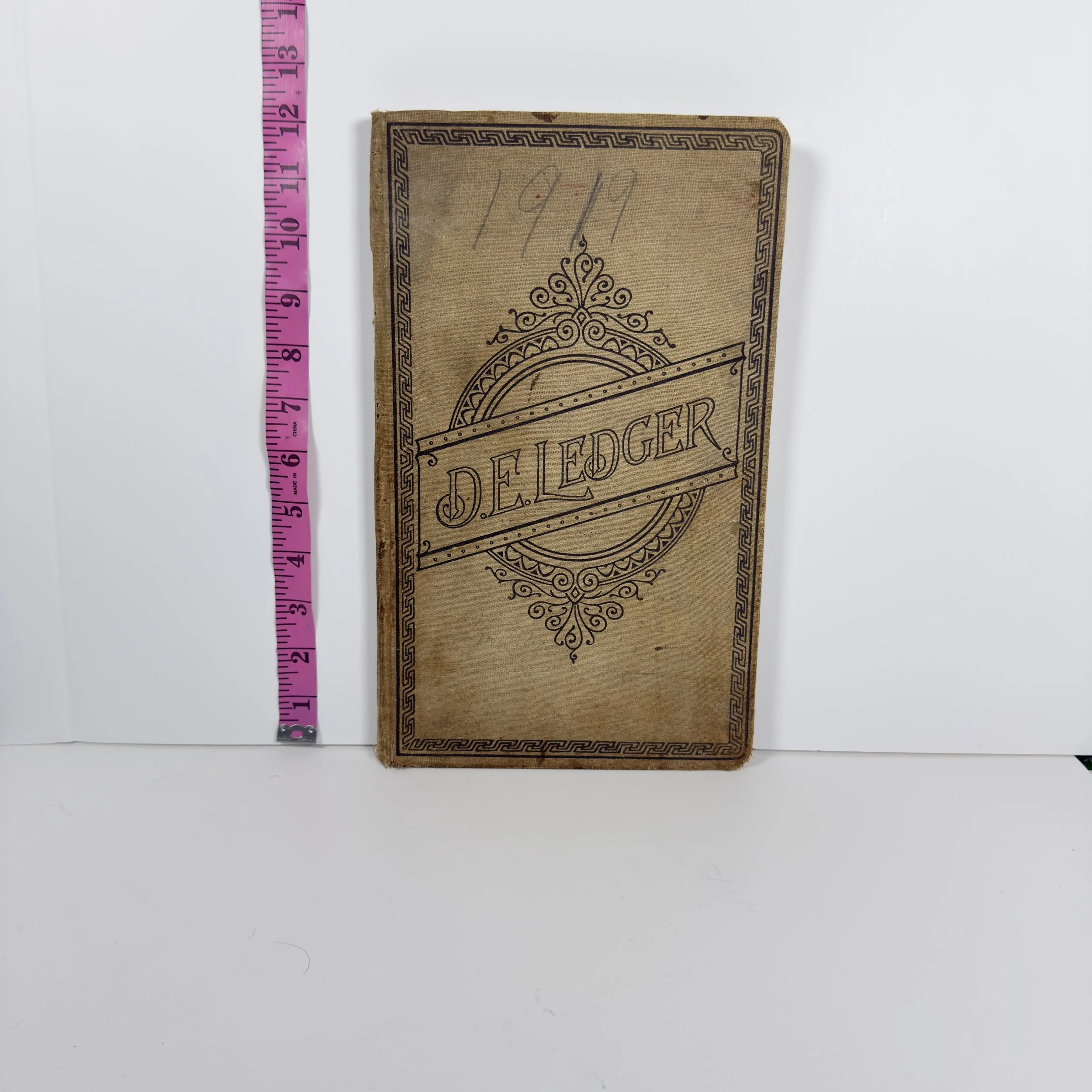 SMALL ANTIQUE LEDGER BOOK 1919