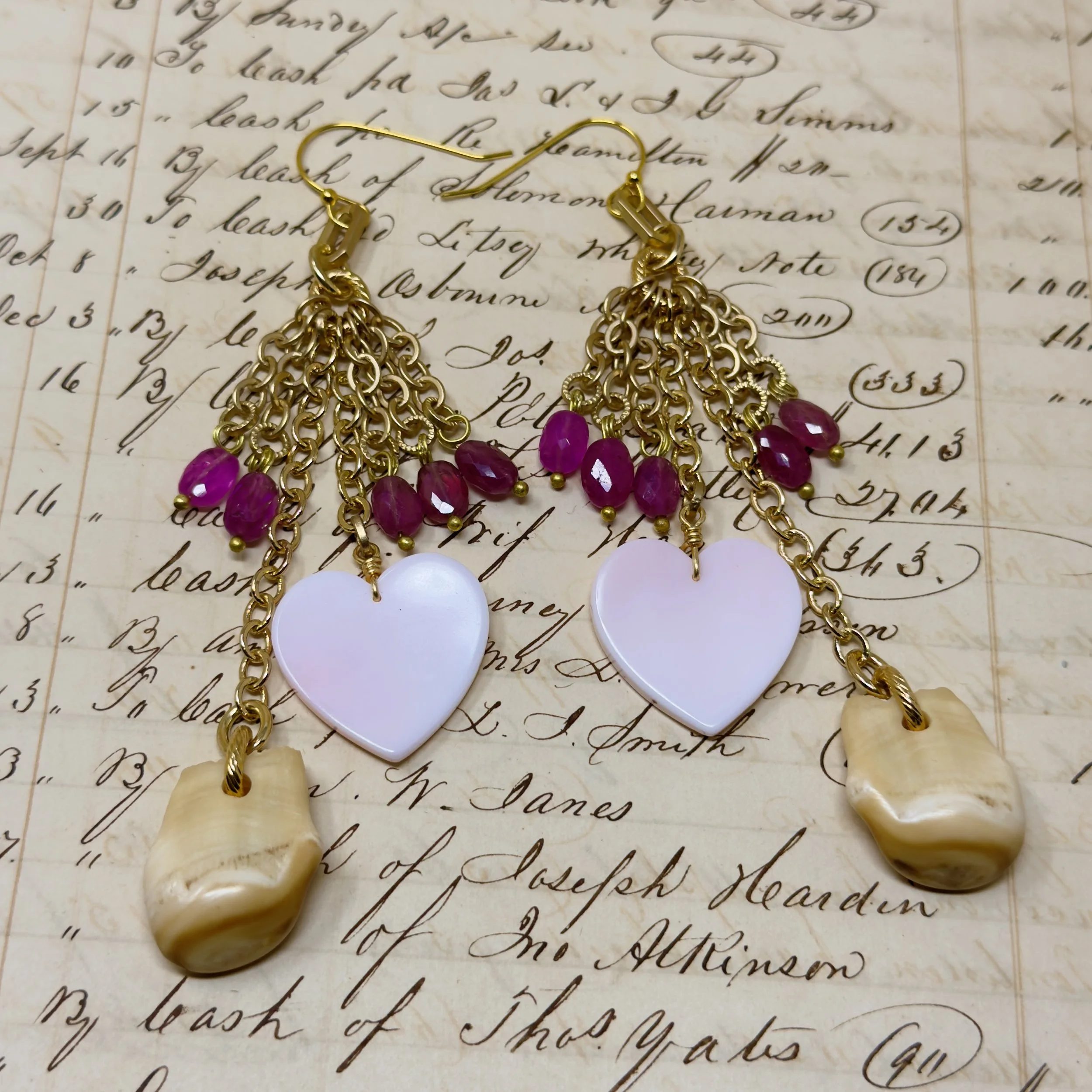 PINK CHANDELIER EARRINGS 2