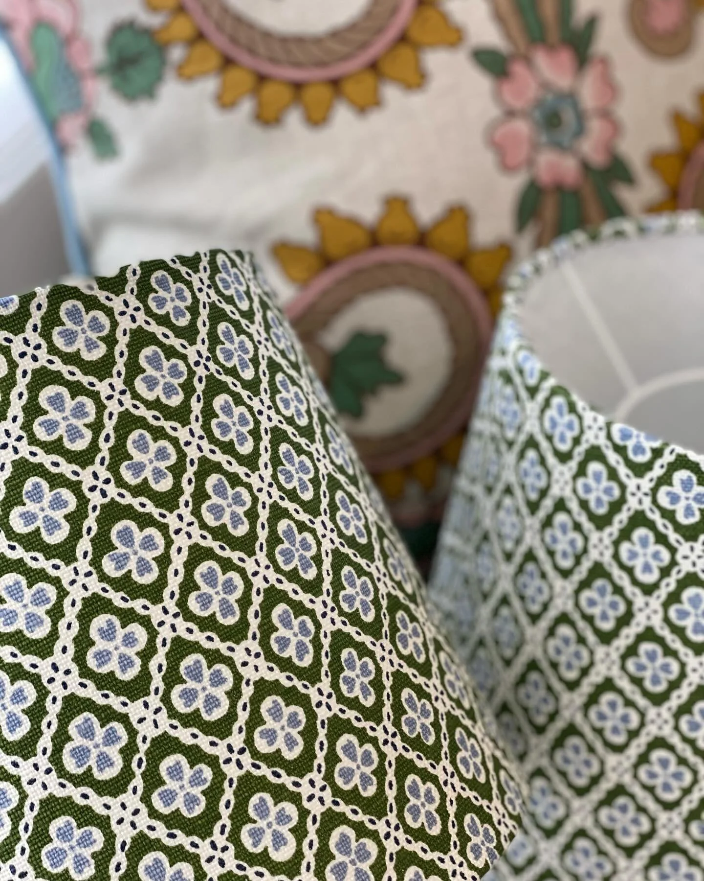 25cm Empire Lampshade … 
We have just had a restock of supplies to make up some more of this popular size shades.  Perfect for a smaller base, or a taller more slimline number.  We have a selection of fabrics in stock;  Anna Spiro Textiles, G