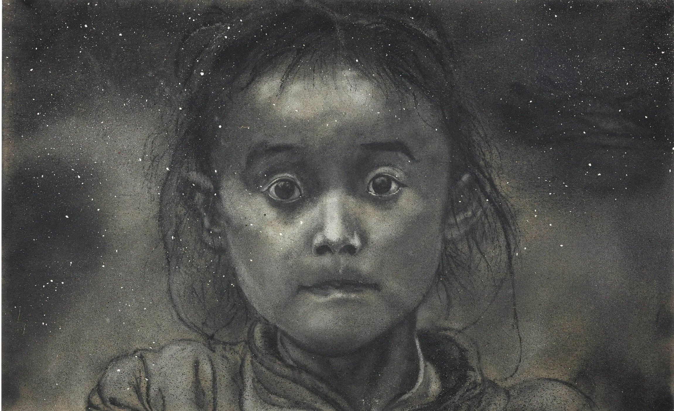 6 Years Old • 2007 • Paint and inscent ash on canvas • 98.4 x 157.5 in. / 250 x 400 cm. • Price on request.