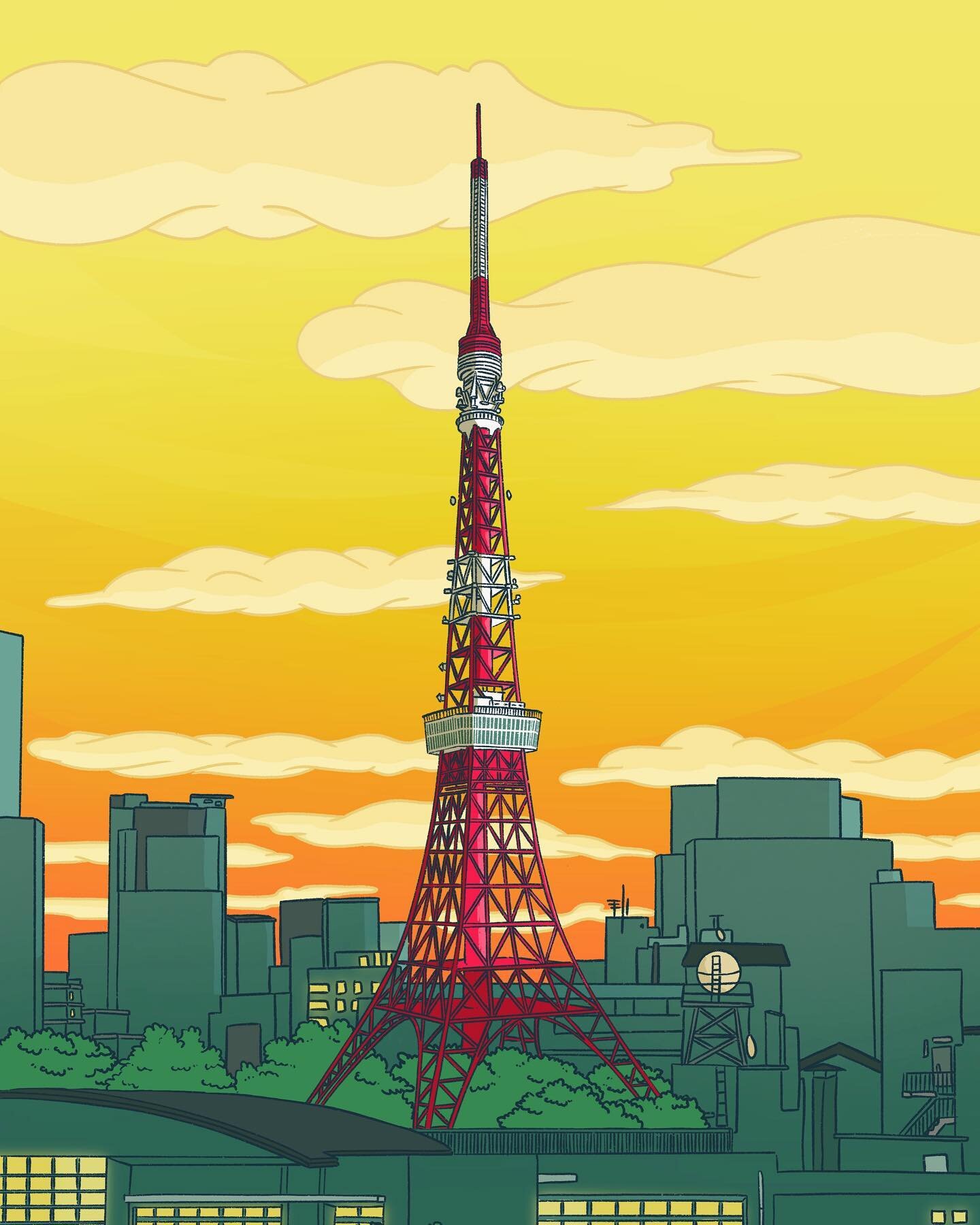 Tokyo Tower 🗼(it has its own emoji!!) - is located in the Minato ward in Tokyo, Japan and it is officially called &ldquo;Japan Radio Tower&rdquo; 日本電波塔. It is a steel truss tower used for broadcasting and as a tourist attraction. It is the second ta