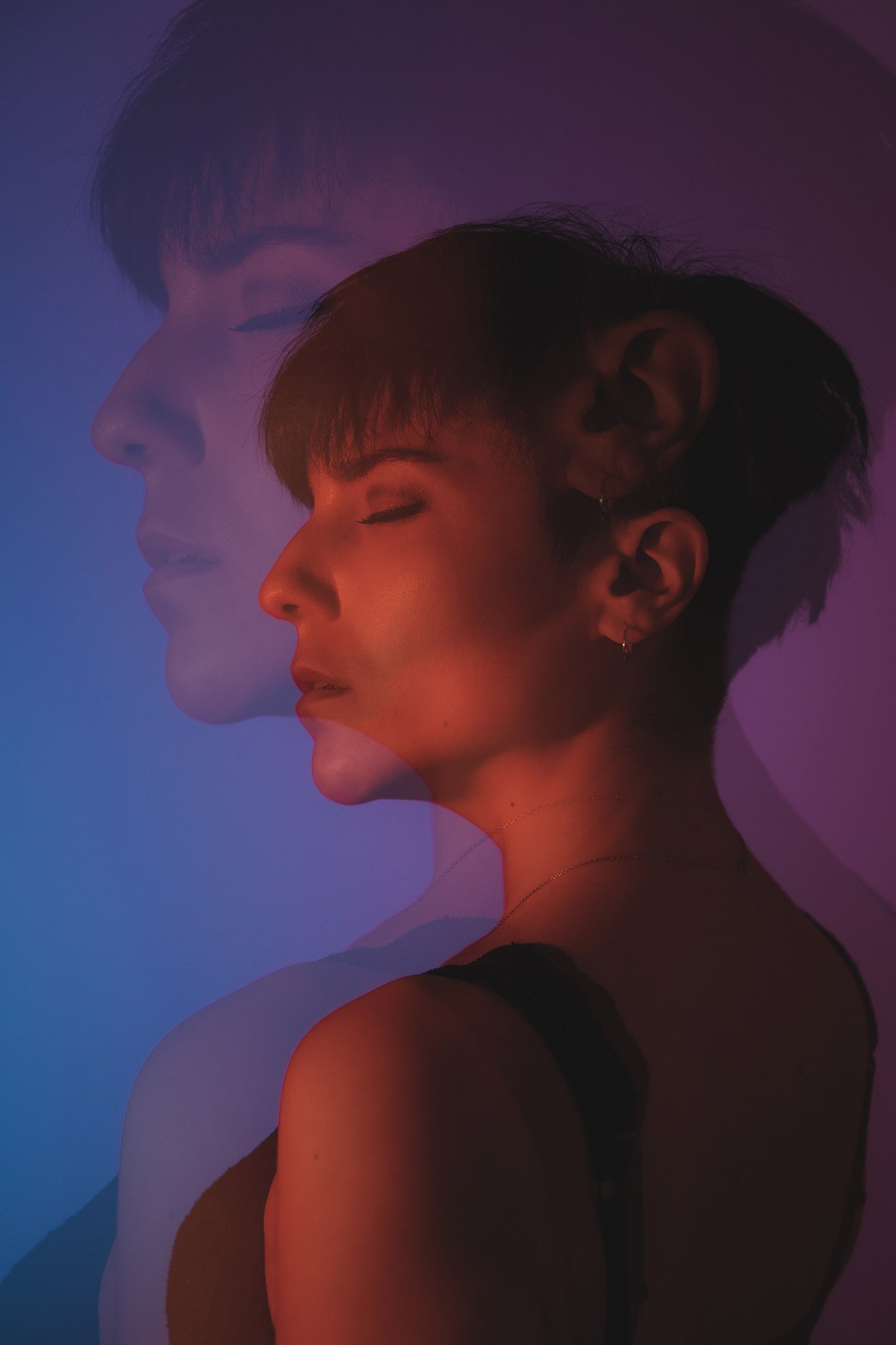 Self-Portrait with RGB Lights