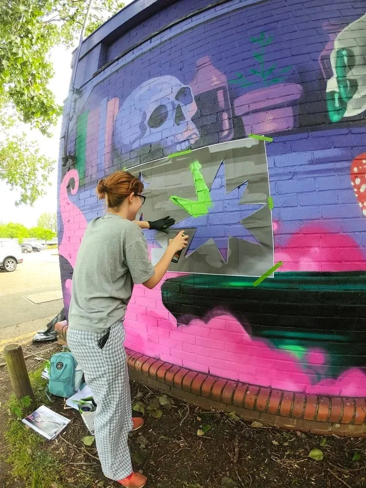 Hayley Wells, Emerging Mural Artist, shares their Skills-Share Mural Story