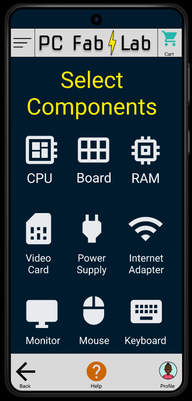 component select screen app