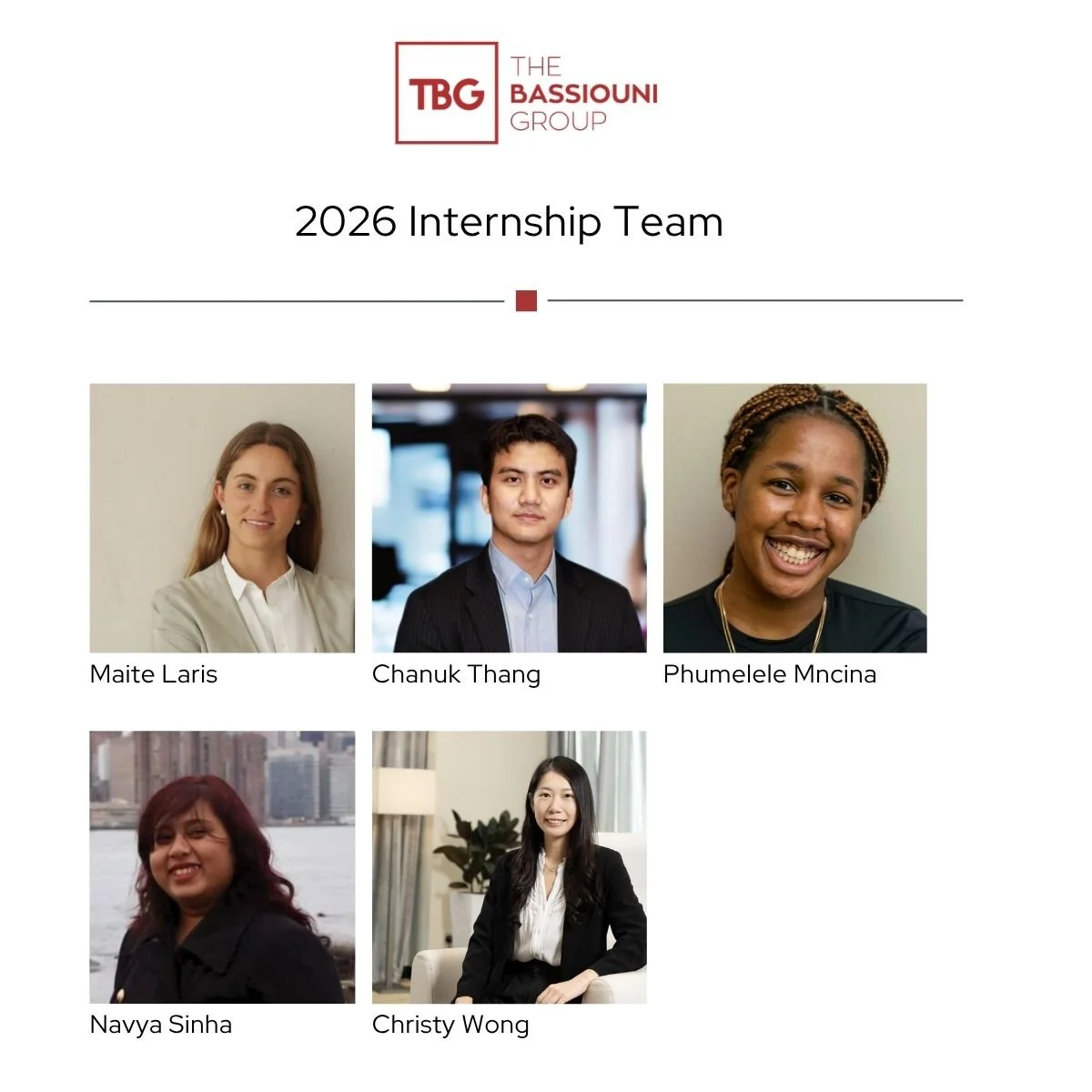 TBG 2026 Internship Team