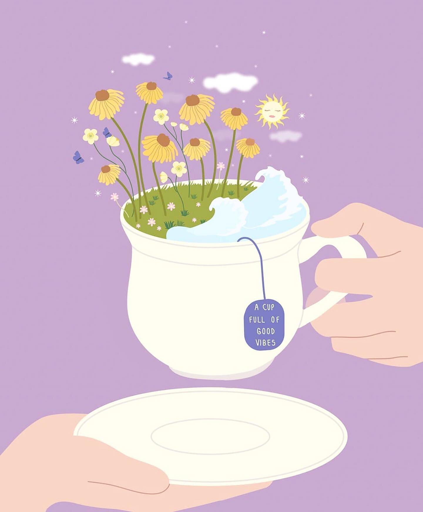 Dimanche ensoleill&eacute;, fleuri et qui commence par une jolie tasse de th&eacute; ❤️
@katarina_samohin 
#sundayautouquet #letouquet #bonnehumeur
