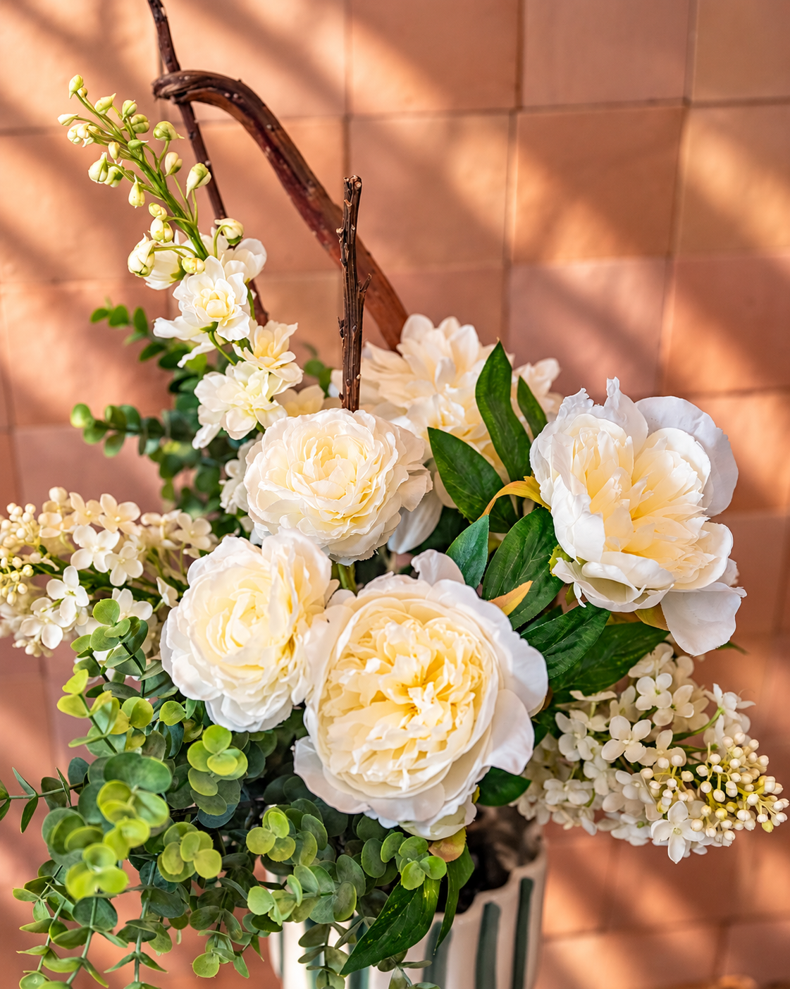 fleurs blanches artificielle en bouquet au touquet.PNG