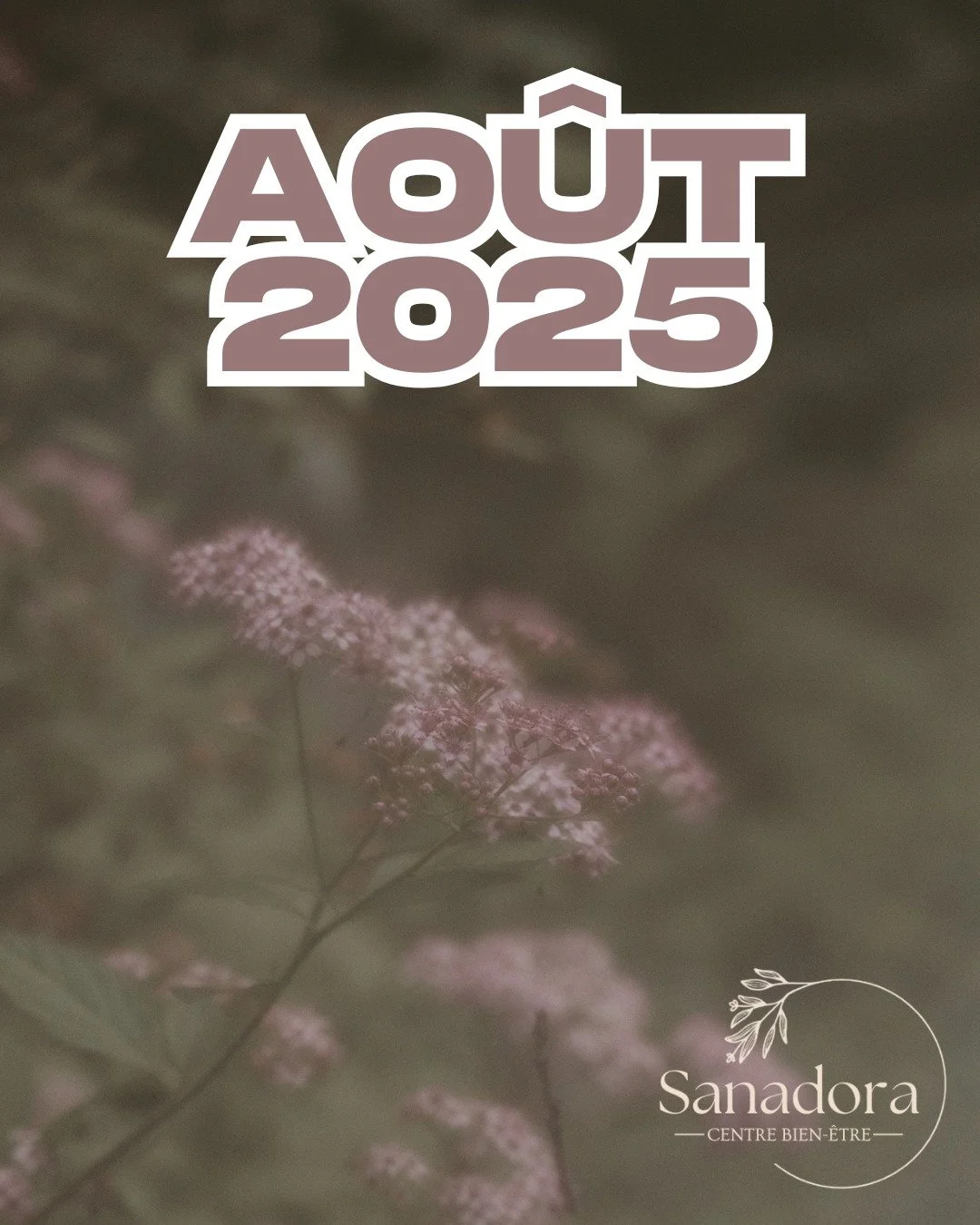 🌿Ao&ucirc;t au Centre Sanadora : Un mois pour se reconnecter 🌿

L&rsquo;&eacute;t&eacute; bat son plein&hellip; et on t&rsquo;a pr&eacute;par&eacute; un doux m&eacute;lange de repos, de rituels et de connexion pour ce mois d&rsquo;ao&ucirc;t ✨

📅 