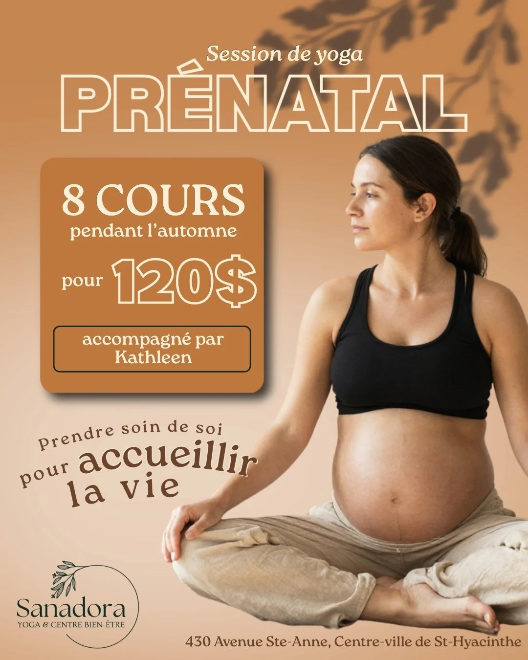 Yoga & Hypnose prénatale : 8 cours à partir du 14 septembre 2026