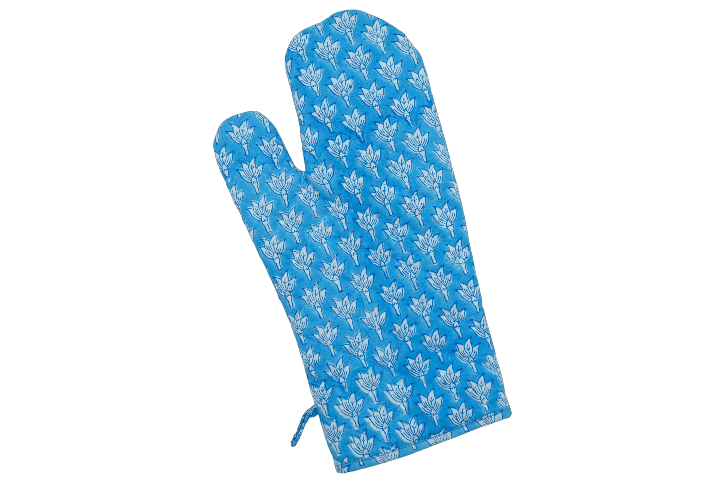 Blue Chameli Oven Mitt
