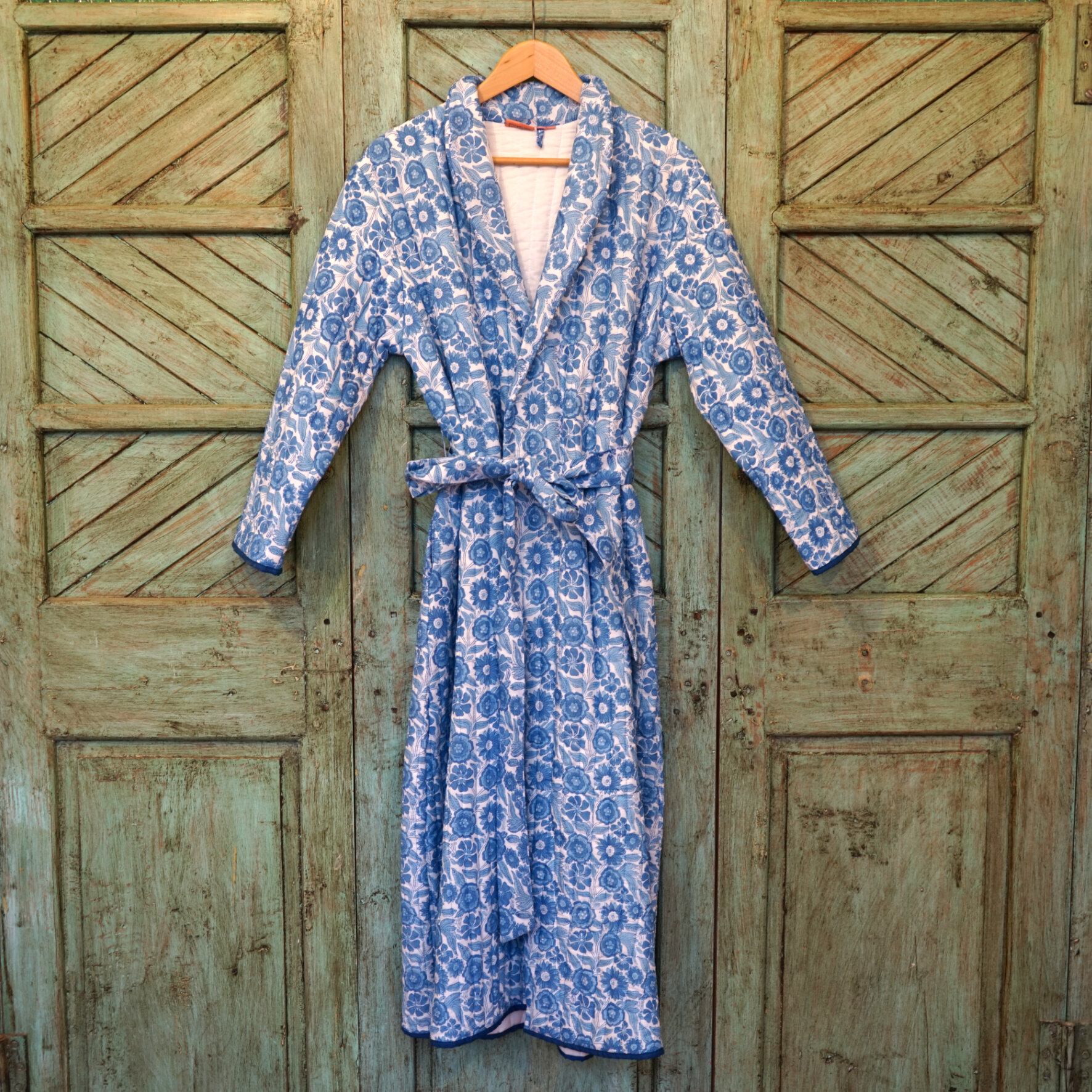 knee length dresses for ladies ZINAT CANDY Quilted Long Dressing Gown – FARO