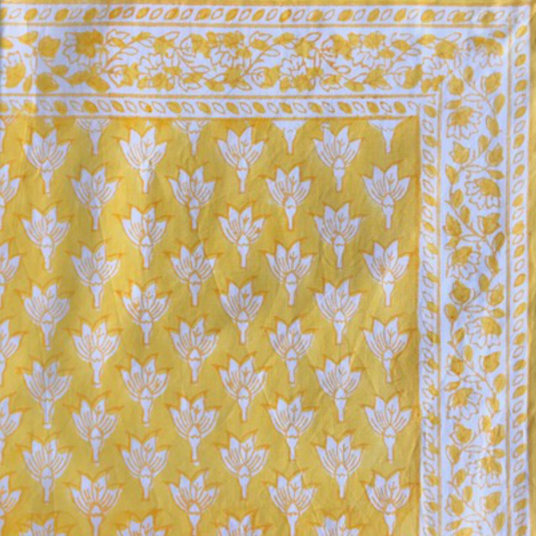 Yellow Chameli Bedspread 70x108"
