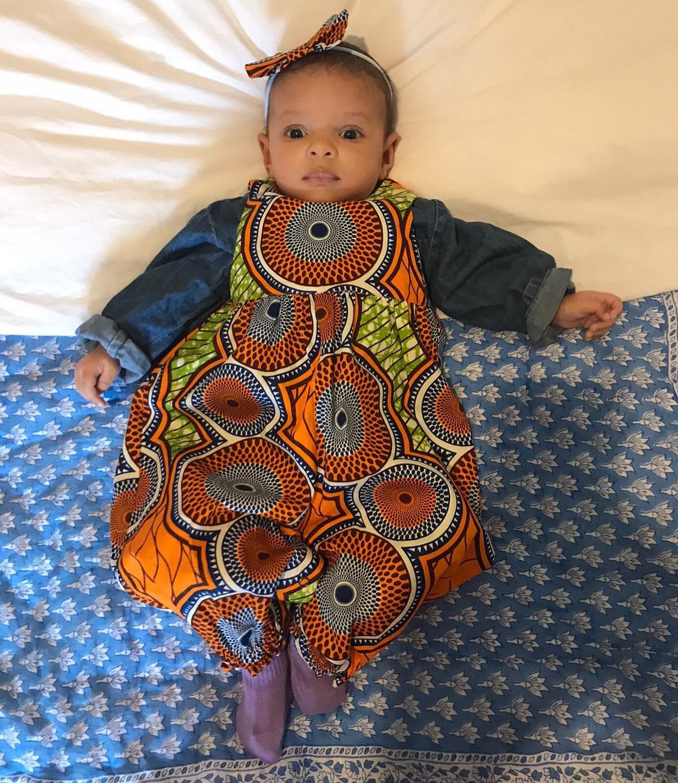 Beautiful Una, hanging out on her Blue Chameli quilt. She is absolute heaven! We have a handful of cot quilts left in stock, all certified organic cotton (with organic padding inside too). Great to think there are no harsh chemicals against their lit